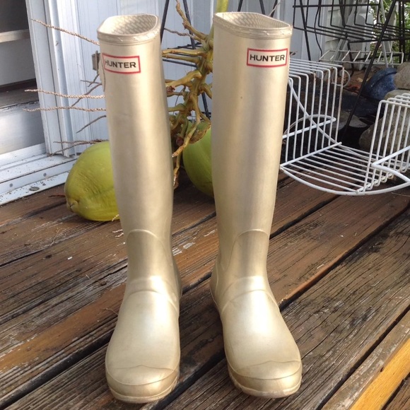 gold hunter wellies